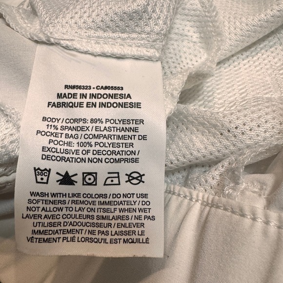 Nike Dri-FIT Golf Shorts Womens Large L‎ White Elastic Waist Pockets Athletic - Picture 4 of 5